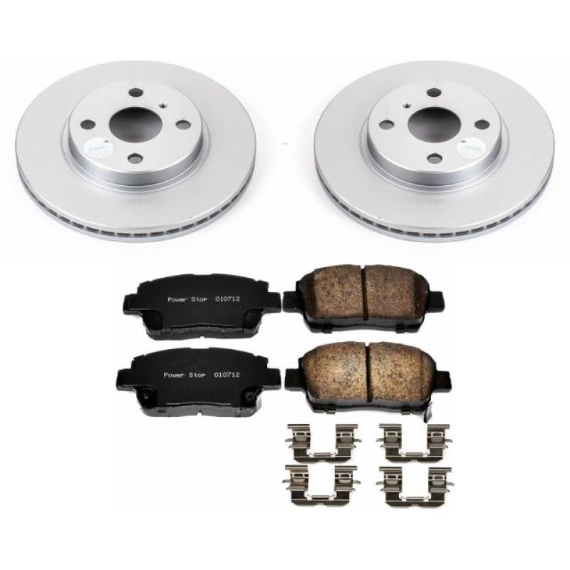 PSB Z17 Evolution Coated Kit - Power Stop 04-06 Scion xA Front Z17 Evolution Geomet Coated Brake Kit