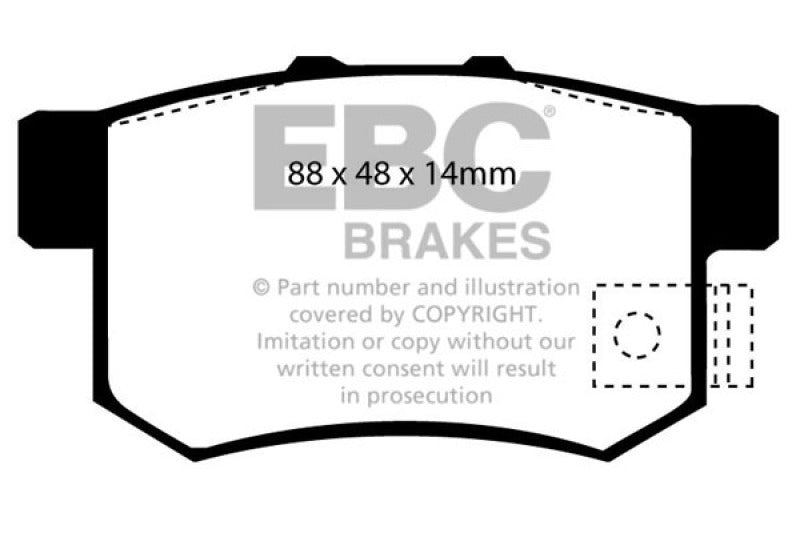 EBC Greenstuff Brake Pad Sets - EBC 02-04 Honda CR-V 2.4 Greenstuff Rear Brake Pads