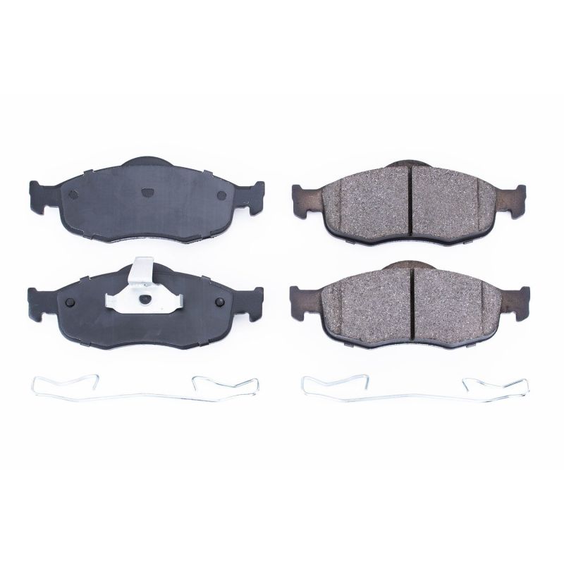 PSB Z17 Evolution Brake Pads - Power Stop 95-00 Ford Contour Front Z17 Evolution Ceramic Brake Pads w/Hardware