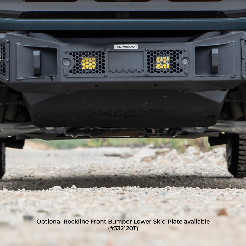 GOR Rockline Bumper - Go Rhino 21-24 Ford Bronco (2 and 4 Door) Rockline Full Width Bumper