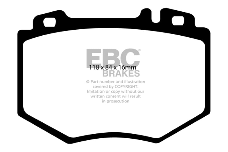 EBC Redstuff Brake Pad Sets - EBC 03-06 Mercedes-Benz CL600 5.5 Twin Turbo Redstuff Front Brake Pads