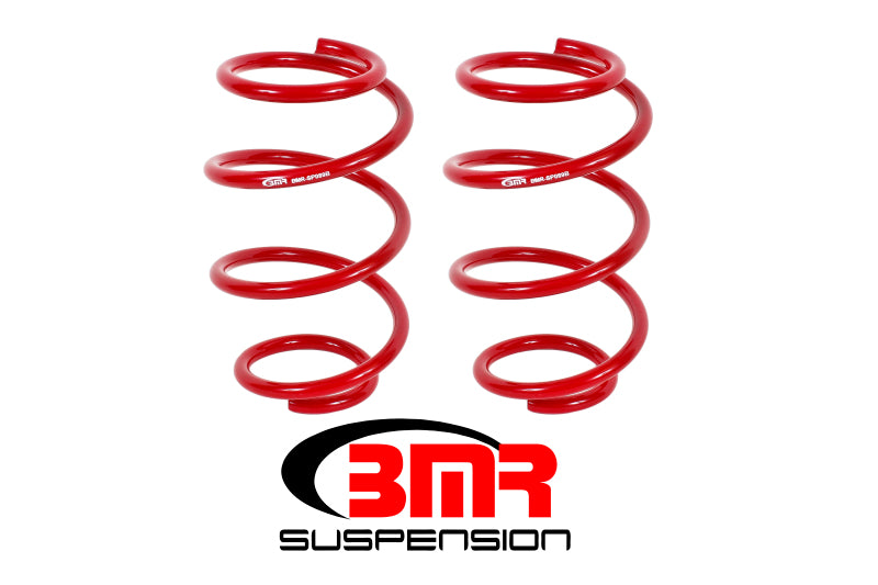 BMR Lowering Springs - BMR 15-17 S550 Mustang Front Performance Version Lowering Springs - Red