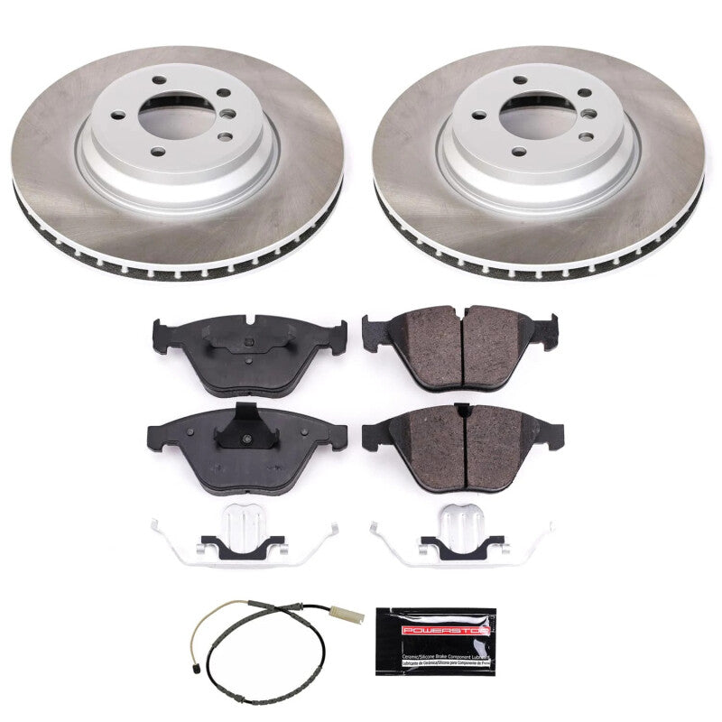 PSB Semi-Coated Rotor Kits - Power Stop 13-15 BMW X1 Front Semi-Coated Rotor Kit