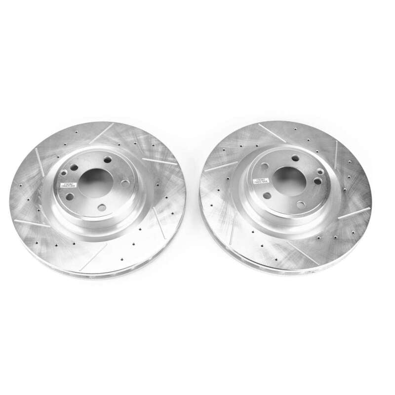 PSB Evolution Drill/Slot Rotor - Power Stop 17-18 Mercedes-Benz SLC300 Front Evolution Drilled & Slotted Rotors - Pair