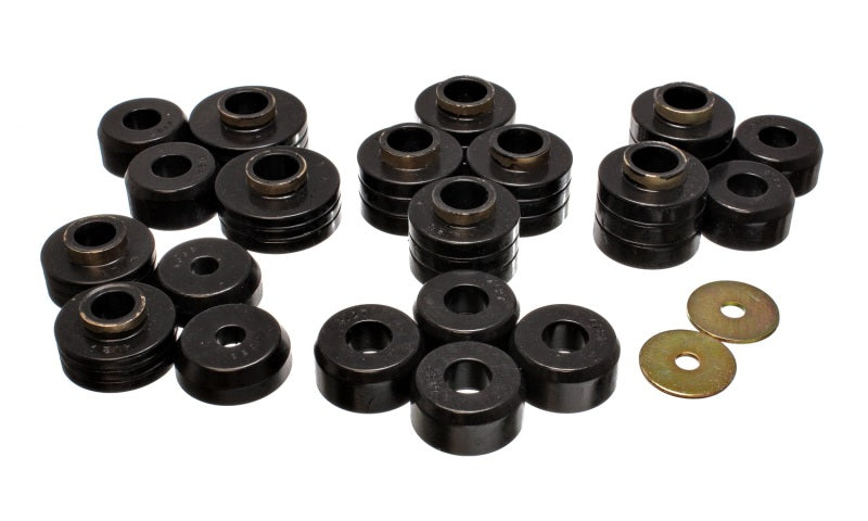ES Body Mounts - Black - Energy Suspension 83-88 Ford Explorer/Bronco II 2WD / 84-90 Explorer/Bronco II 4WD Black Body Mount