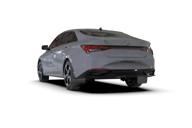 RAL UR Blk Flap/Grey Logo - Rally Armor 21-23 Hyundai Elantra Black UR Mud Flap w/Grey Logo