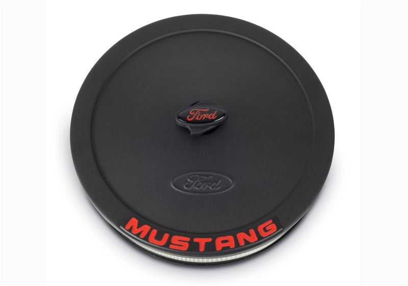 FR Air Cleaners - Ford Racing Air Cleaner Kit - Black Crinkle Finish w/ Red Mustang Emblem