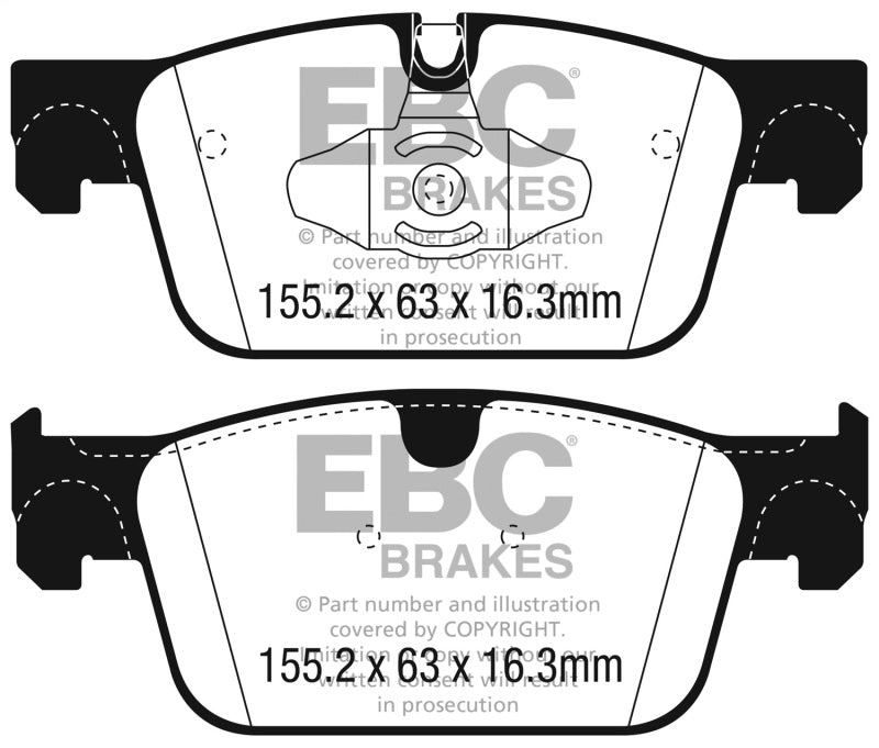 EBC Redstuff Brake Pad Sets - EBC 2017+ Volvo S90 2.0L Turbo Redstuff Front Brake Pads