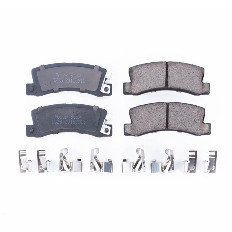 PSB Z17 Evolution Brake Pads - Power Stop 90-92 Geo Prizm Rear Z17 Evolution Ceramic Brake Pads w/Hardware