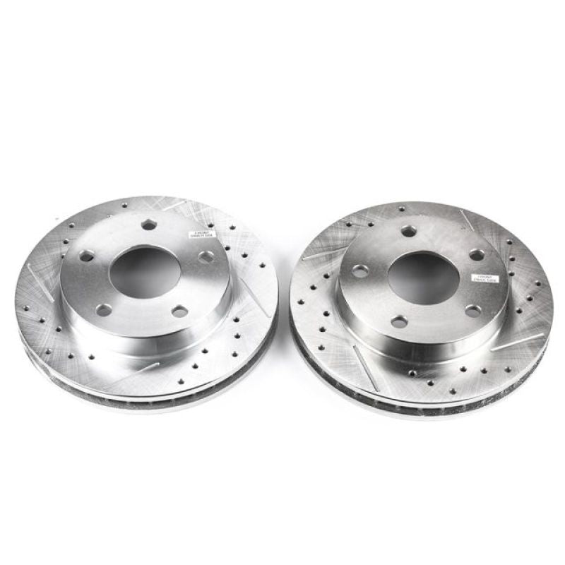 PSB Evolution Drill/Slot Rotor - Power Stop 94-99 Dodge Ram 1500 Front Evolution Drilled & Slotted Rotors - Pair