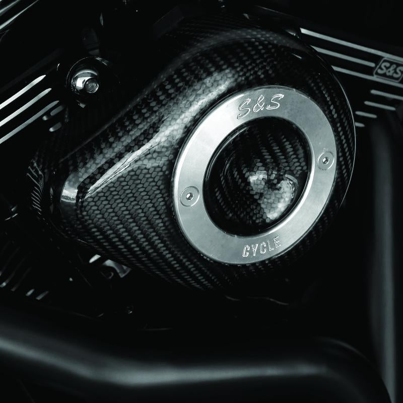 SSC Air Cleaner Kits - S&S Cycle 01-15 Fuel-Injected Softail Models Stealth Air Cleaner Kit w/ Carbon Fiber Cover