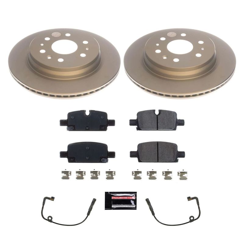 PSB Z17 Evolution Coated Kit - Power Stop 2019 Chevrolet Silverado 1500 Rear Z17 Evolution Geomet Coated Brake Kit