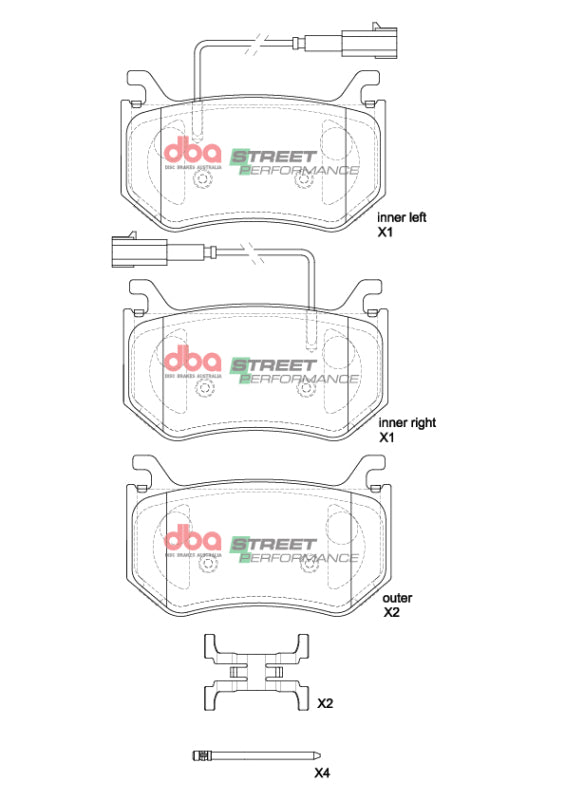 DBA SP Performance Brake Pads - DBA 2017+ Alfa Romeo Giulia Quadrifoglio SP Performance Rear Brake Pads