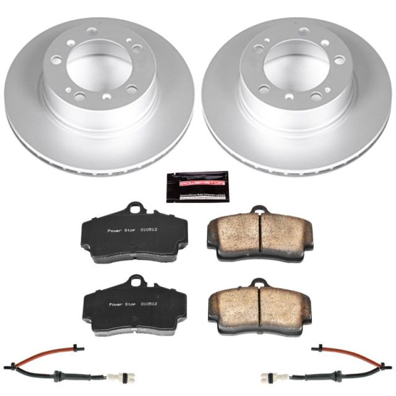 PSB Z23 Evolution Coated Kit - Power Stop 97-04 Porsche Boxster Rear Z23 Evolution Sport Coated Brake Kit
