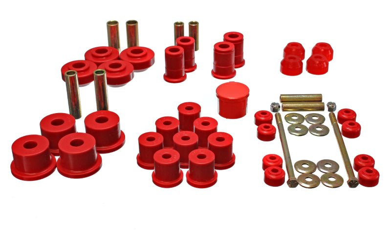 ES Hyper-Flex Sets - Red - Energy Suspension 67-73 Ford Mustang Red Hyper-flex Master Bushing Set
