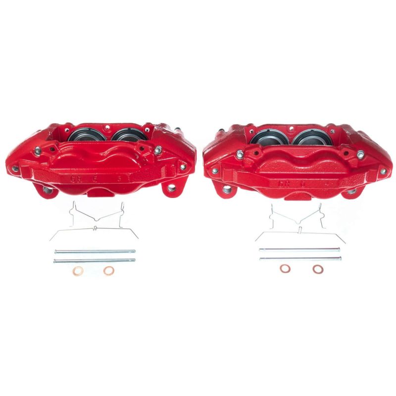 PSB Red Calipers - Power Stop 16-21 Toyota Sequoia Front Red Calipers - Pair