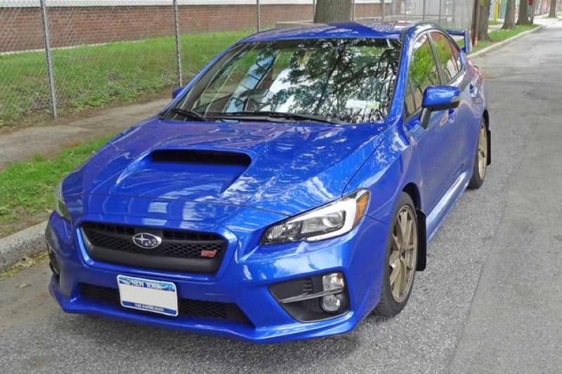RAL UR Blk Flap/Grey Logo - Rally Armor 15-21 Subaru WRX/STI Black UR Mud Flap w/Grey Logo