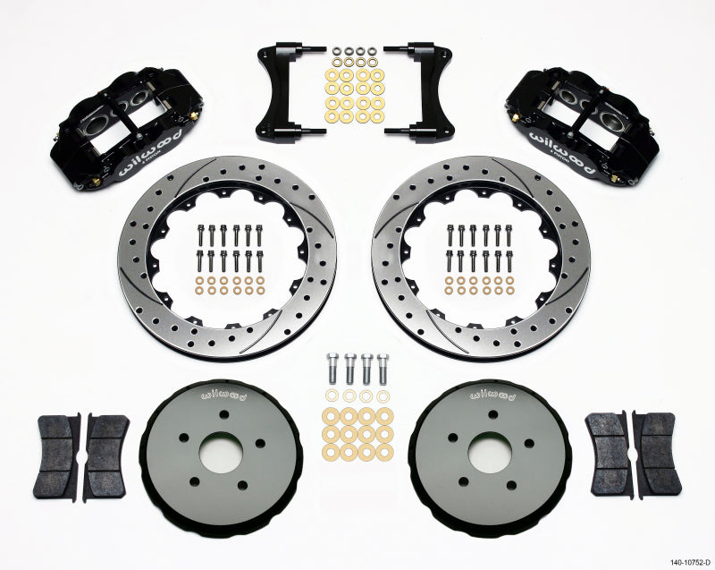 WIL Superlite Brake Kit - Wilwood Narrow Superlite 6R Front Hat Kit 12.88in Drilled 2008 Toyota Matrix