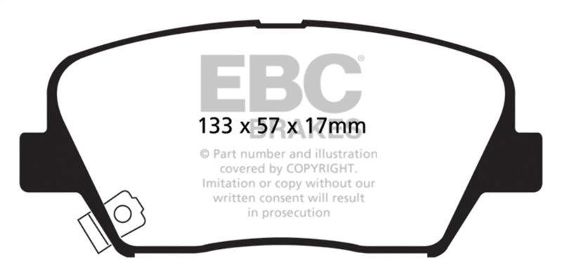 EBC Ultimax2 Brake Pad Sets - EBC 12+ Hyundai Azera 3.3 Ultimax2 Front Brake Pads