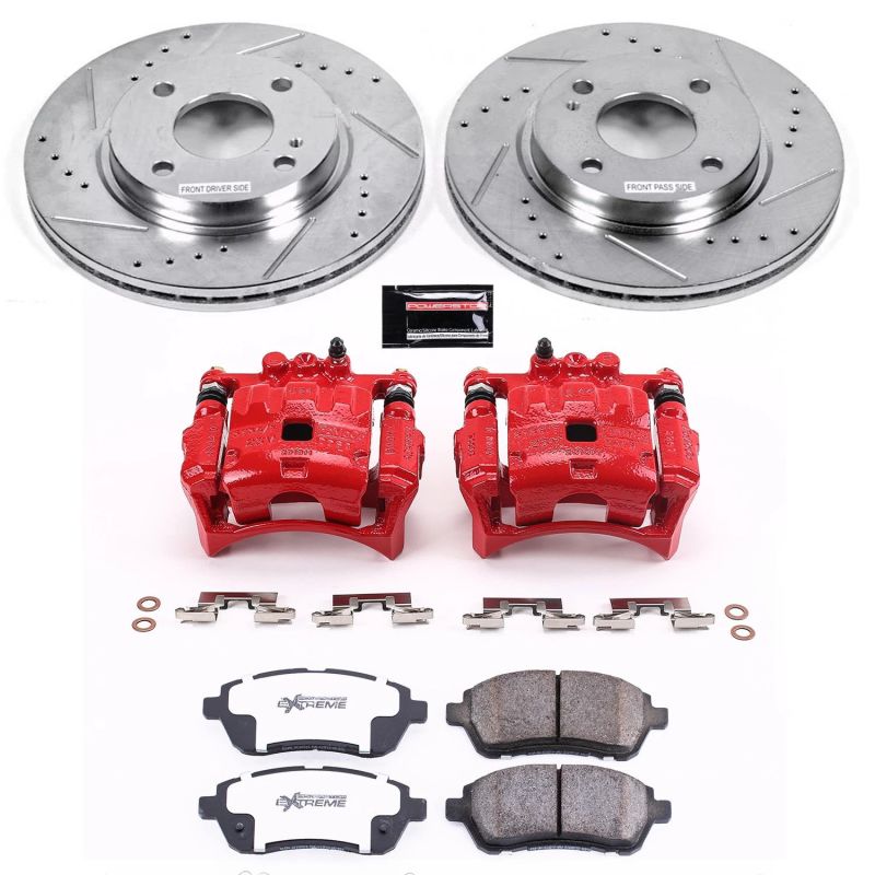 PSB Z26 Street Kit w/Cals - Power Stop 11-19 Ford Fiesta Front Z26 Street Warrior Brake Kit w/Calipers