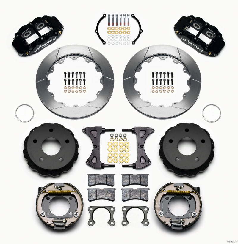 WIL Superlite Brake Kit - Wilwood Narrow Superlite 4R Rear P-Brk Kit 12.88in Big Ford 2.00in Off Bronco 5 x 5.50