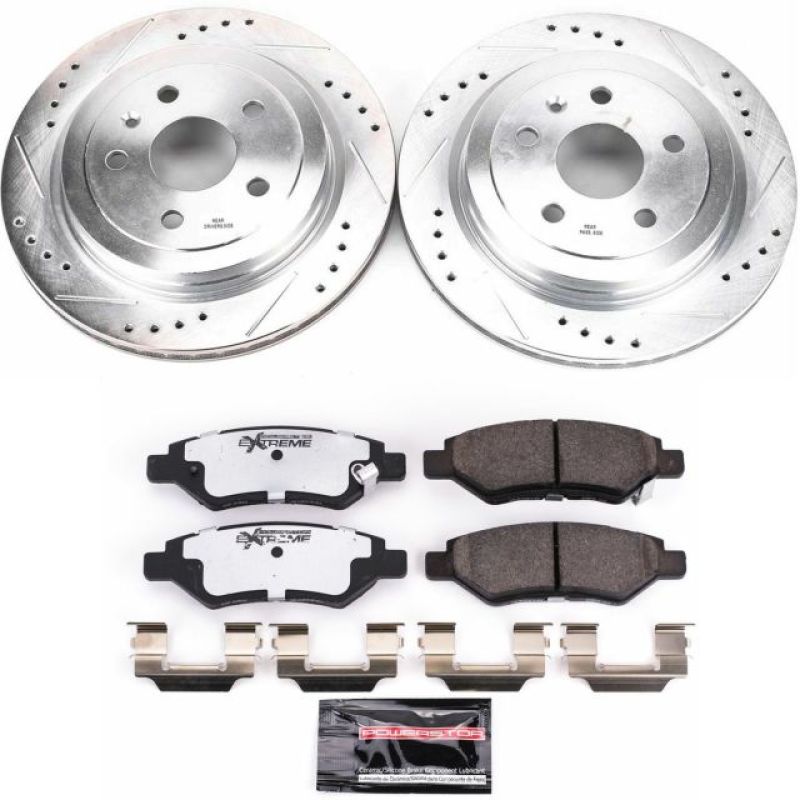 PSB Z26 Street Warrior Kit - Power Stop 08-14 Cadillac CTS Rear Z26 Street Warrior Brake Kit