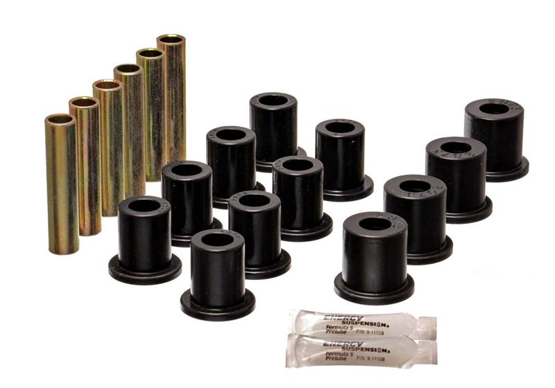 ES Spring/Shackle Bush - Black - Energy Suspension Ford 4 Wd Front Spring Bushing Set - Black