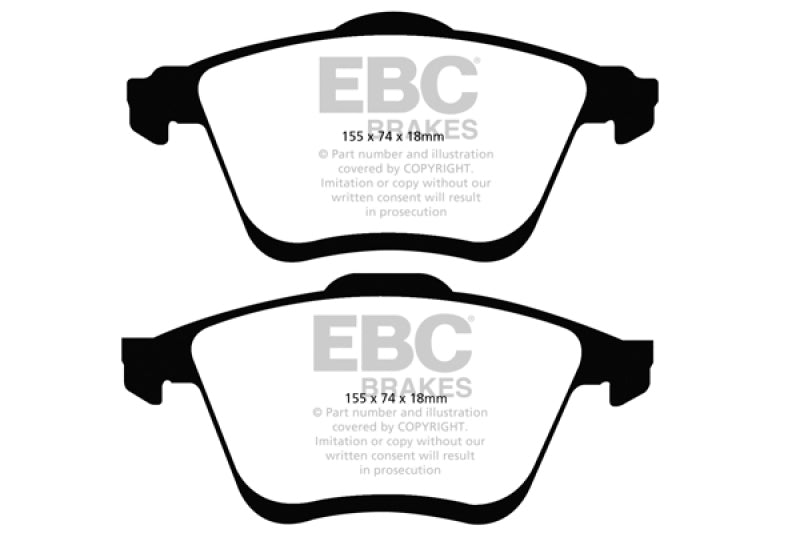 EBC Redstuff Brake Pad Sets - EBC 06-09 Mazda 6 2.3 Turbo (Mazdaspeed) Redstuff Front Brake Pads