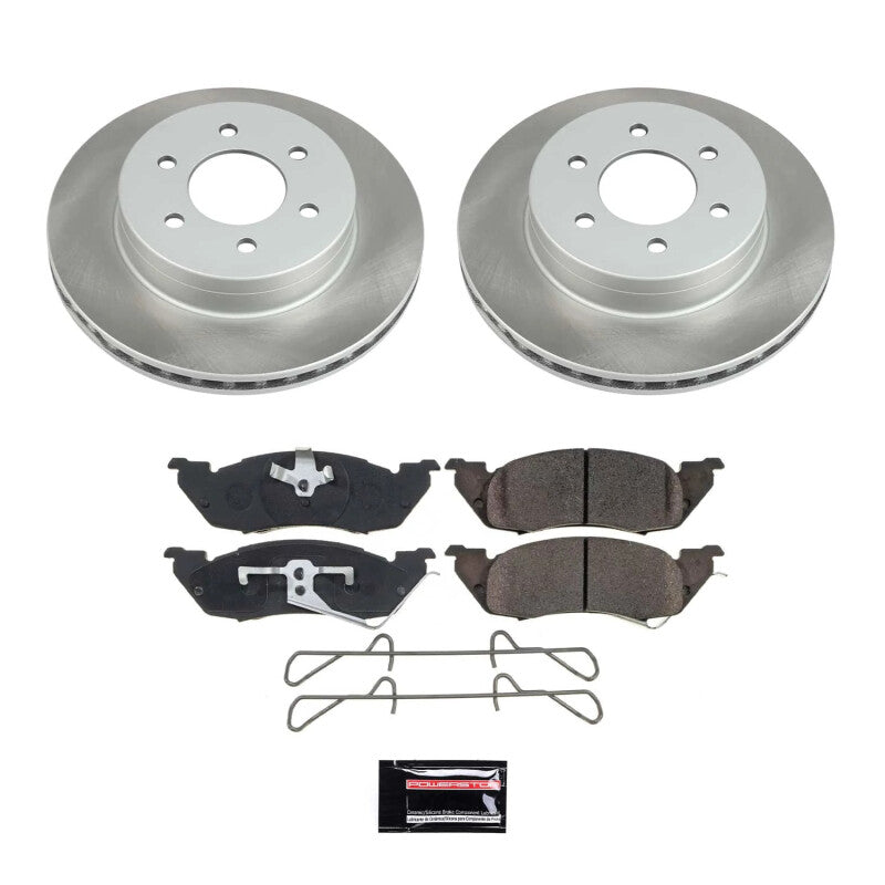 PSB Semi-Coated Rotor Kits - Power Stop 97-98 Dodge Dakota Front Semi-Coated Rotor Kit
