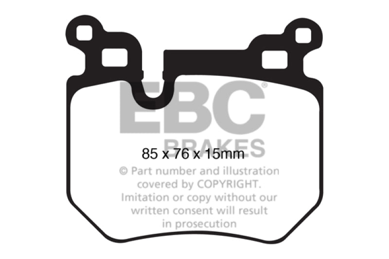 EBC Redstuff Brake Pad Sets - EBC 08-10 BMW 135 3.0 Twin Turbo Redstuff Rear Brake Pads