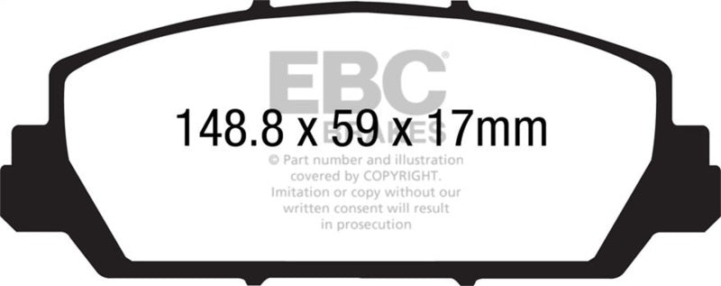 EBC Yellowstuff Brake Pad Sets - EBC 12+ Acura RDX 3.5 Yellowstuff Front Brake Pads