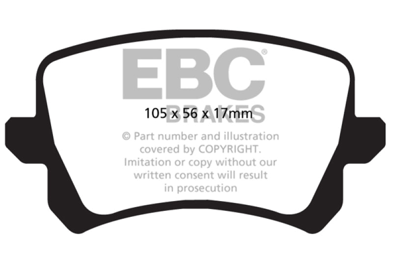 EBC Ultimax2 Brake Pad Sets - EBC 15+ Audi Q3 2.0 Turbo Ultimax2 Rear Brake Pads