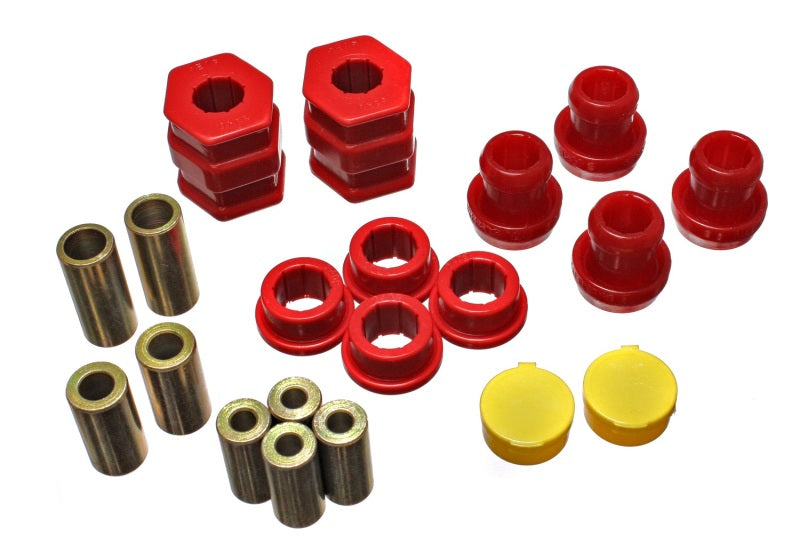 ES Cntrl Arm Bushings - Red - Energy Suspension 96-00 Honda Civic/CRX Red Front Control Arm Bushing Set