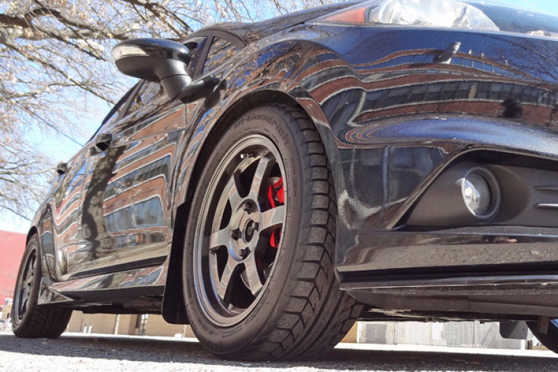 RAL UR Blk Flap/Rd Logo - Rally Armor 13-19 Ford Fiesta ST Black UR Mud Flap w/Red Logo