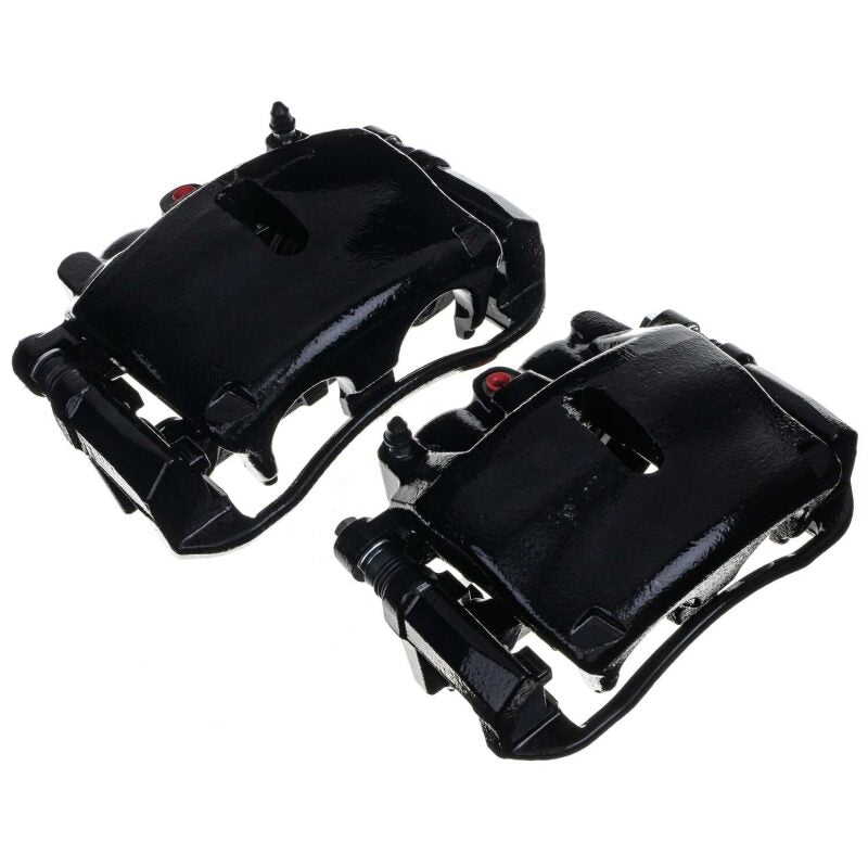 PSB Black Calipers - Power Stop 05-08 Ford F-150 Front Black Caliper - Pair w/Bracket