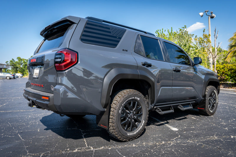 RAL UR Blk Flap/Met. Blk Logo - Rally Armor 25-26 Toyota 4Runner Black UR Mud Flap w/ Metallic Black Logo