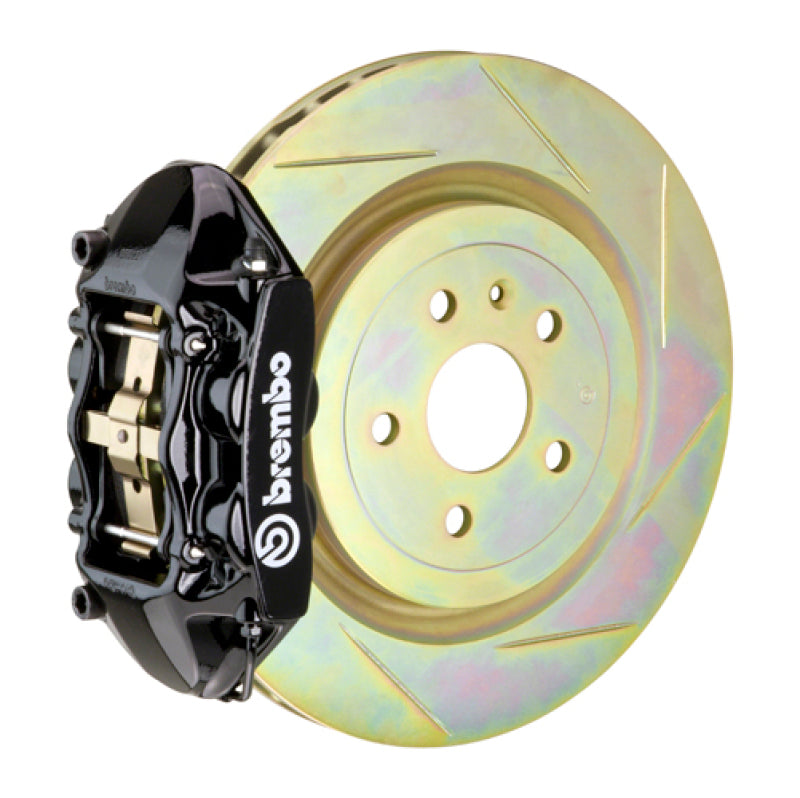 BRB Big Brake Kits - Brembo 10-15 Camaro V6 Rear GT BBK 4 Piston Cast 365x28 1pc Rotor Slotted Type-1-Black