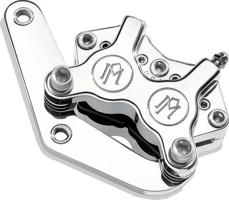 PFM Brake Kits - Performance Machine Front Narrow 4 Piston Classic Caliper/Bracket - Contrast Cut