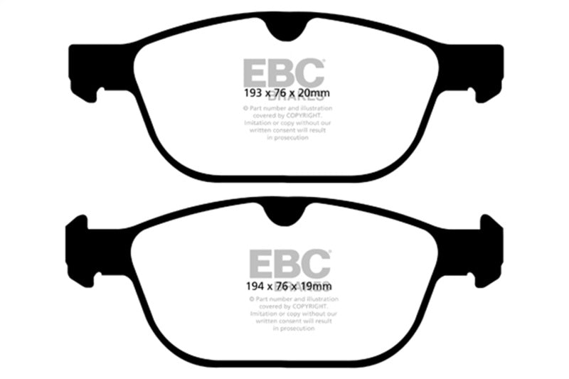 EBC Redstuff Brake Pad Sets - EBC 08+ Volvo XC60 3.0 Turbo Redstuff Front Brake Pads