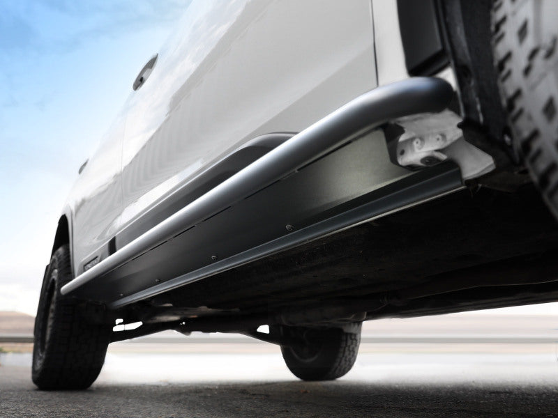 AFE Off-Road Sliders - aFe POWER 20-23 Subaru Outback H4 2.4L (t) / H4 2.5L Terra Guard Trail Slider Steps - Black