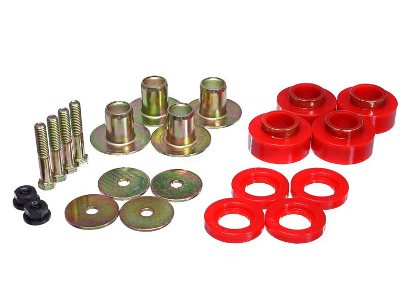 ES Body Mounts - Red - Energy Suspension 68-72 Chevrolet Chevelle Red Body Mount Set