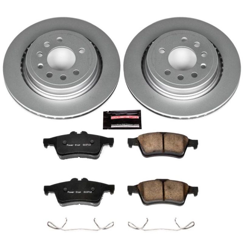 PSB Z23 Evolution Coated Kit - Power Stop 08-11 Saab 9-3 Rear Z23 Evolution Sport Coated Brake Kit