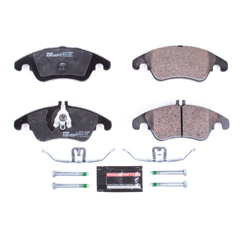 PSB Euro-Stop Brake Pads - Power Stop 12-16 Mercedes-Benz SLK350 Euro-Stop ECE-R90 Front Brake Pads