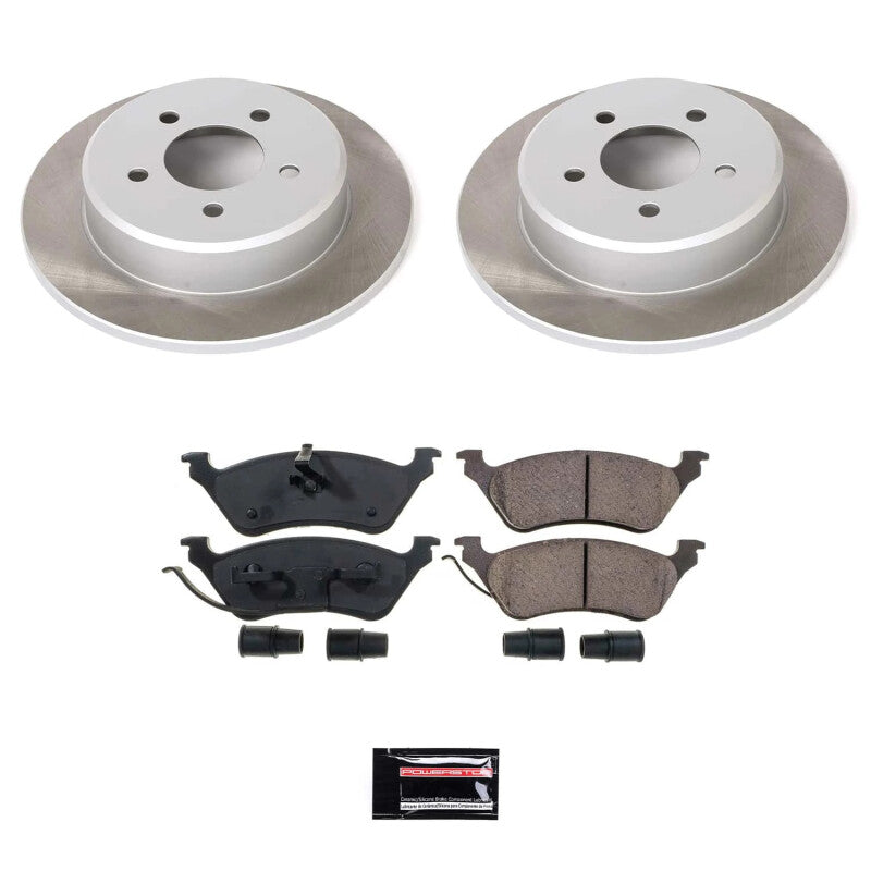 PSB Semi-Coated Rotor Kits - Power Stop 01-07 Dodge Grand Caravan Rear Semi-Coated Rotor Kit