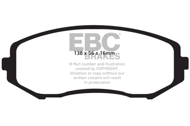 EBC Greenstuff Brake Pad Sets - EBC 08+ Suzuki Grand Vitara 2.4 Greenstuff Front Brake Pads
