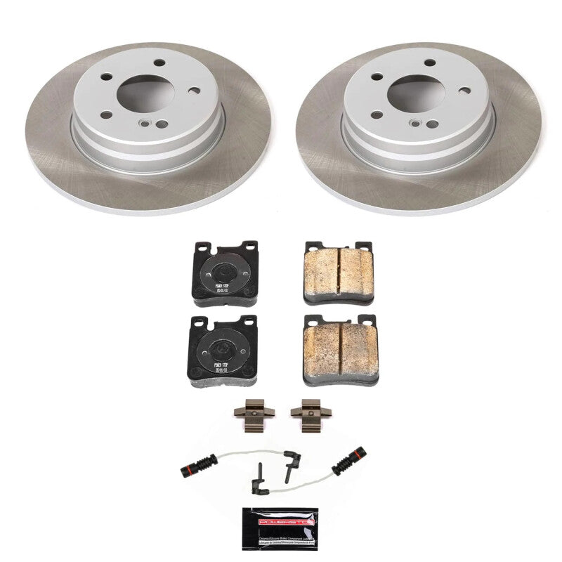PSB Semi-Coated Rotor Kits - Power Stop 98-00 Mercedes-Benz E430 Rear Semi-Coated Rotor Kit