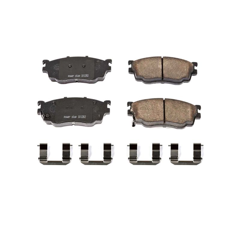 PSB Z17 Evolution Brake Pads - Power Stop 98-02 Mazda 626 Front Z17 Evolution Ceramic Brake Pads w/Hardware