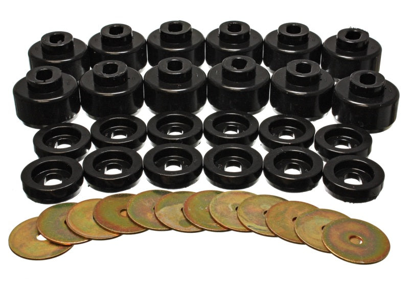 ES Body Mounts - Black - Energy Suspension Body Mount Set - Black