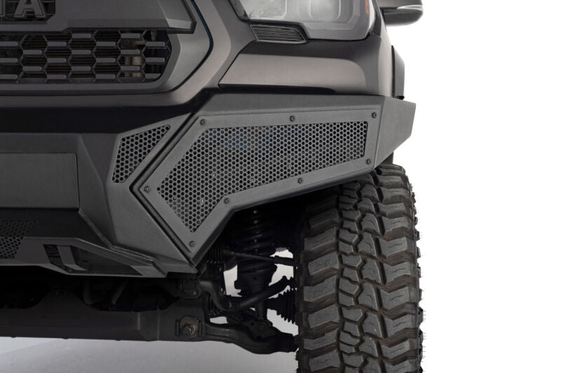 GOR Element Bumper - Go Rhino 16-21 Tacoma Element Front Bumper w/ Power Actuated Hide-away Light Bar Mount Tex Black