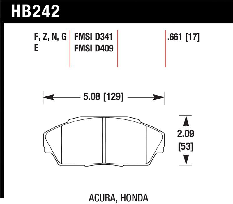 HAWK HP+ Brake Pad Sets - Hawk HP+ Street Brake Pads
